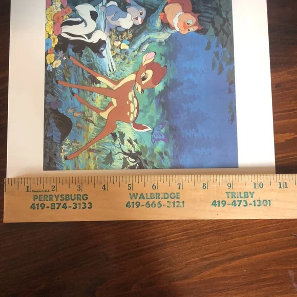 AT&T Rewards Art of Walt Disney Special Edition Bambi Lithograph Print VTG